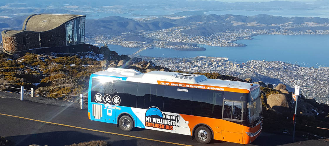 Hop On Hop Off kunanyi/Mt Wellington Tour glass lookout image