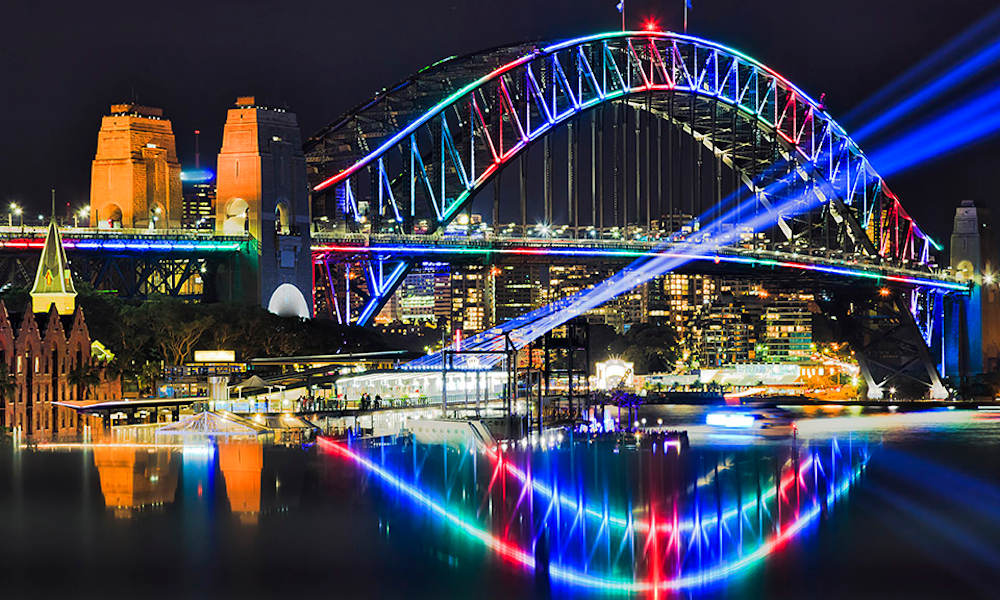 sydney harbour bridge vivid