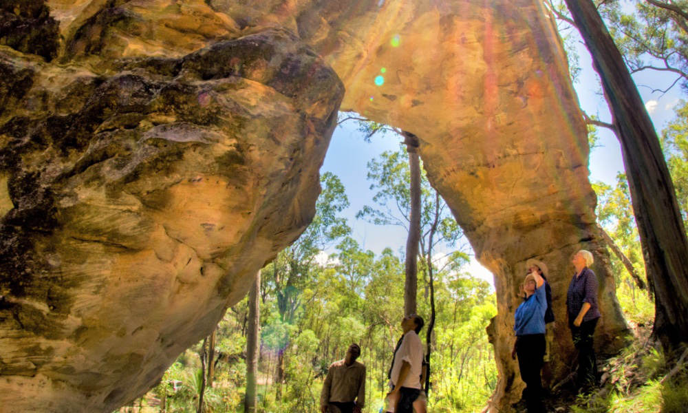 checking out rock formations