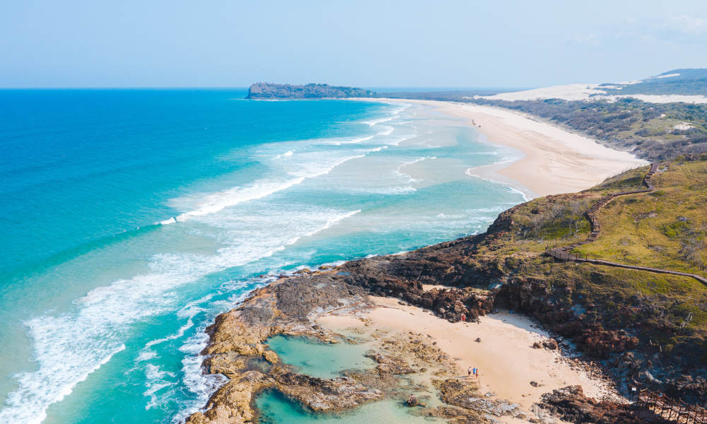 fraser island from above