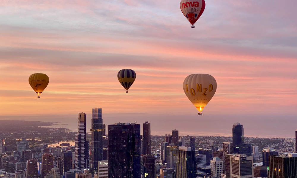 sunrise over melbourne 