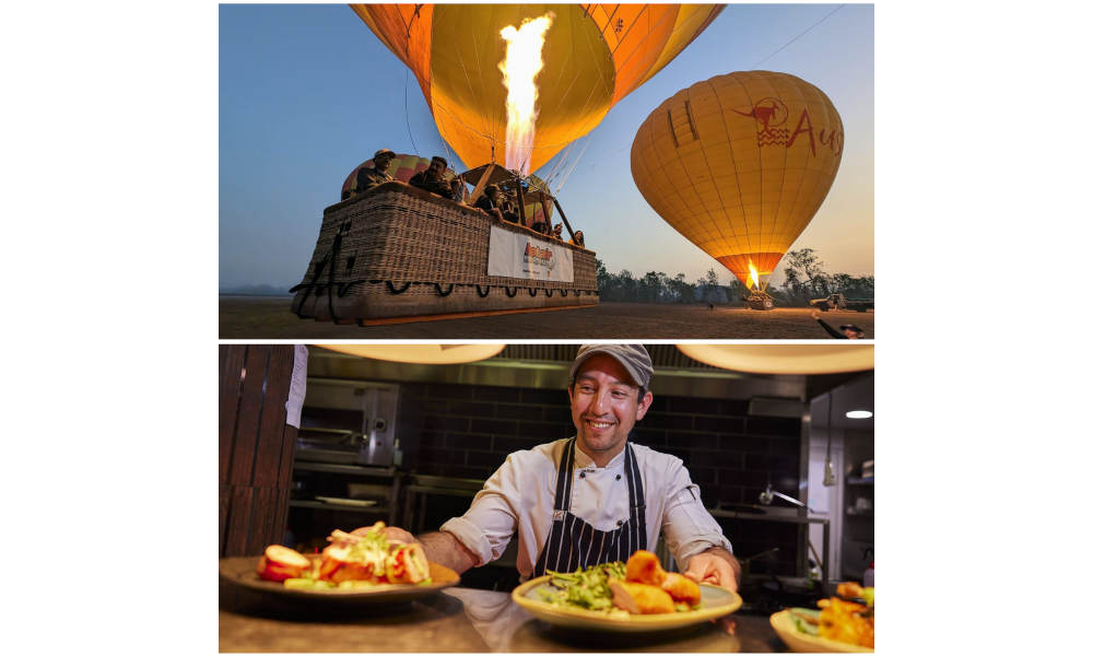 Cairns Hot Air Balloon Flight with FREE 3 course lunch at Ochre
