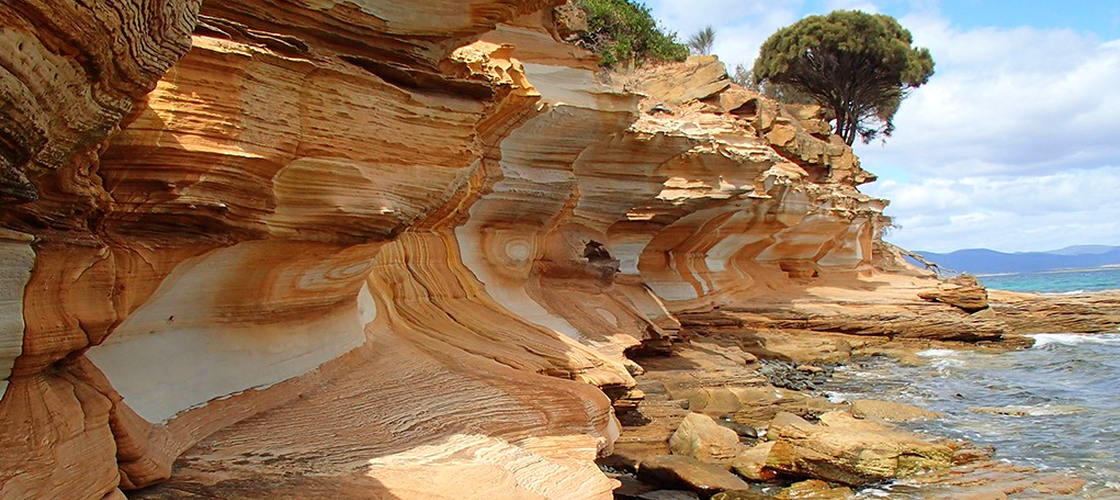 Painted Cliffs Maria Island Tasmania
